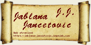 Jablana Jančetović vizit kartica